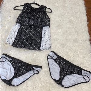 Black and white lace Anne Cole